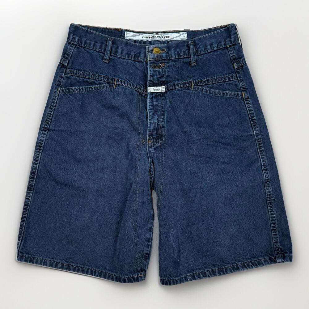 VTG Marithe Francois Girbaud Jean Shorts Baggy Fit Size 20 28" Waist 9" In